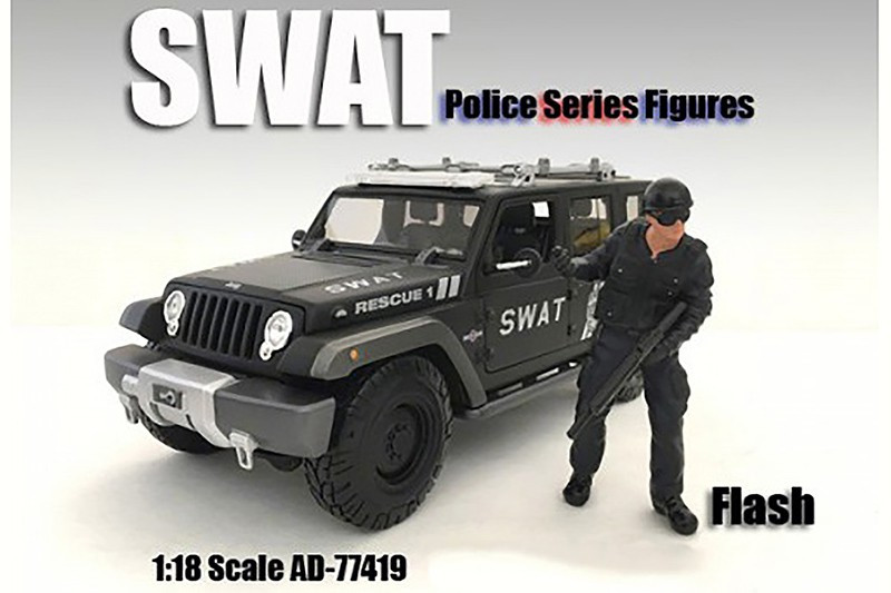 SWAT Team Flash Figurine, American Diorama 77419 - 1/18 Scale Figurine Hobby Accessory