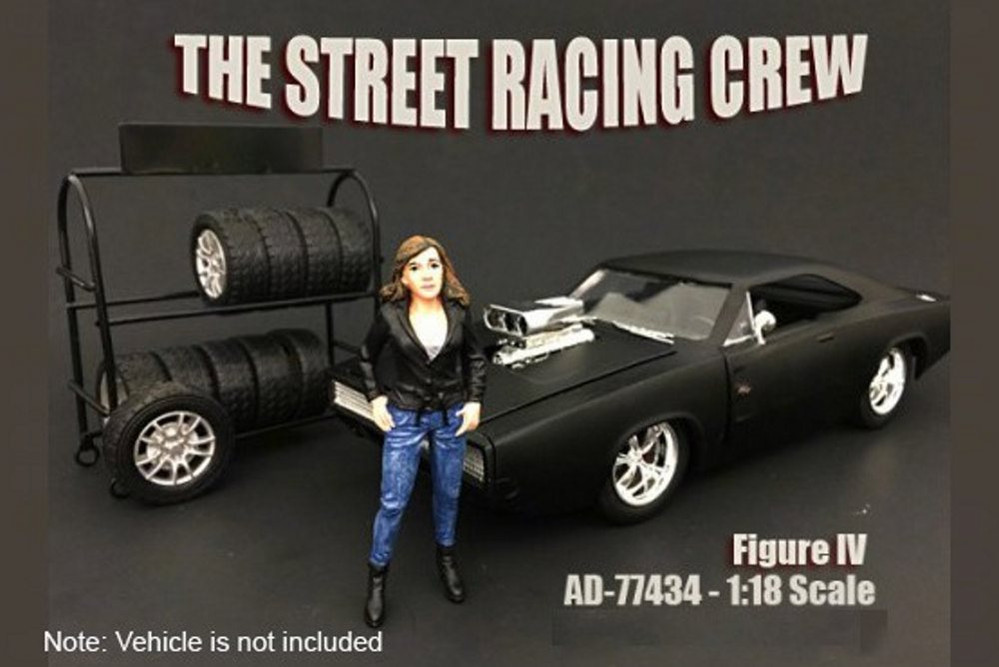 Street Racing Crew Figure #4 - American Diorama 77434 - 1/18 Scale Diecast Model Toy Car
