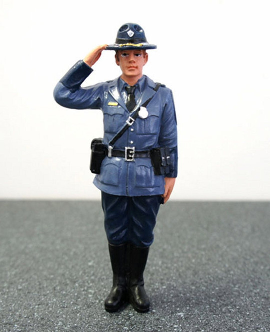 State Trooper Brian Figure, Blue - American Diorama Figurine 16163 - 1/24 scale