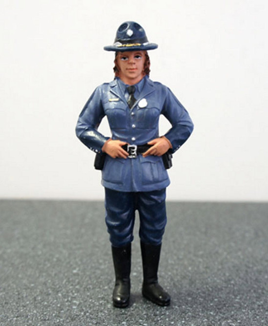 State Trooper Sharon Figure, Blue - American Diorama Figurine 16162 - 1/24 scale
