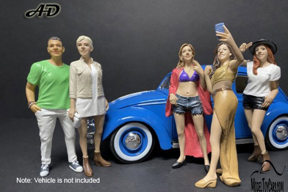 Partygoers Figure V, Light Brown - American Diorama 38325 - 1/24 scale Figurine - Diorama Accessory