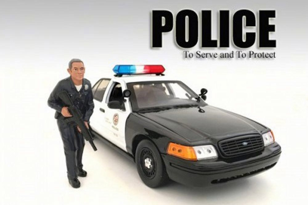 Police Officer II Figurine, American Diorama 24012 - 1/18 Scale Hobby Accessory