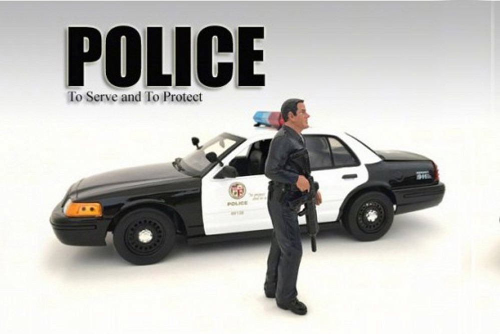 Police Officer I Figurine, American Diorama 24011 - 1/18 Scale Hobby Accessory