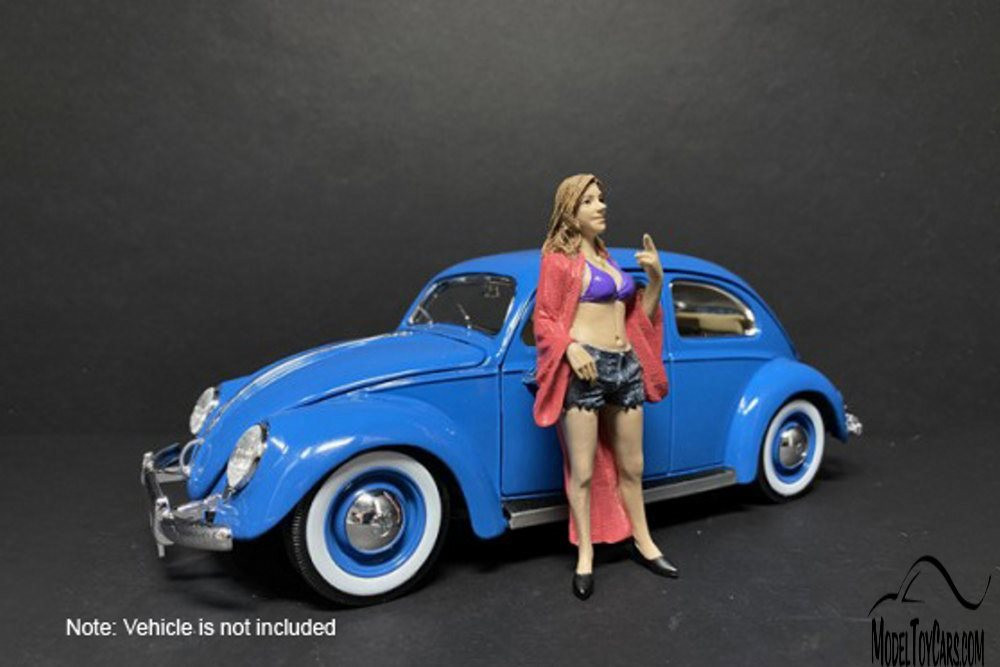 Partygoers Figure VIII, Blue and Pink - American Diorama 38228 - 1/18 Figurine - Diorama Accessory