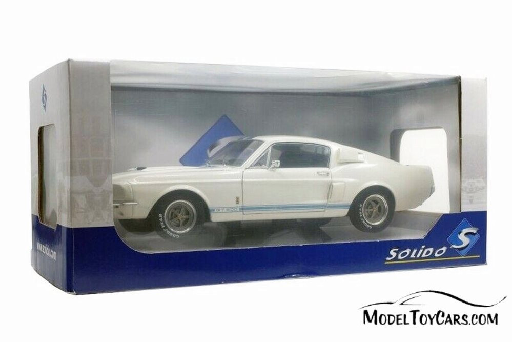1967 Shelby Mustang GT500 1/18スケールモデル 1967 Shelby Mustang GT500 Hardtop, White - Solido S1802901