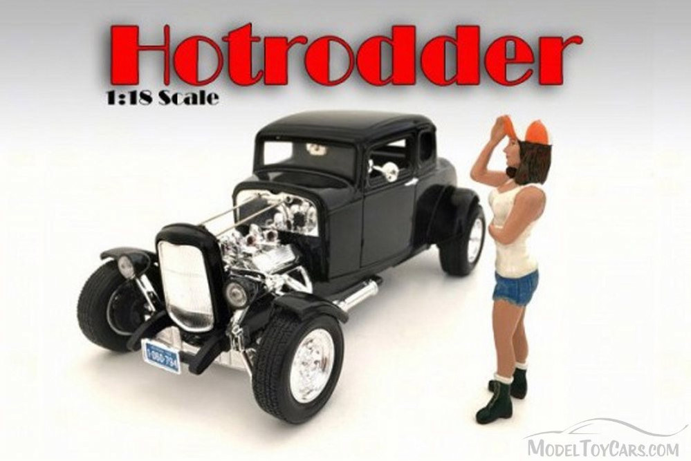 Hotrodders Nancy Figurine, American Diorama 24008 - 1/18 Scale Hobby Accessory