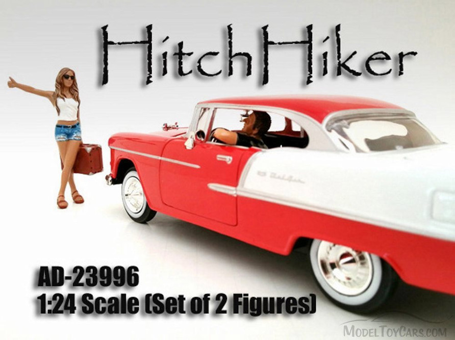 Hitchhiker Set of 2 Figures - American Diorama 23996 - 1/24 Scale Diecast Hobby Accessory