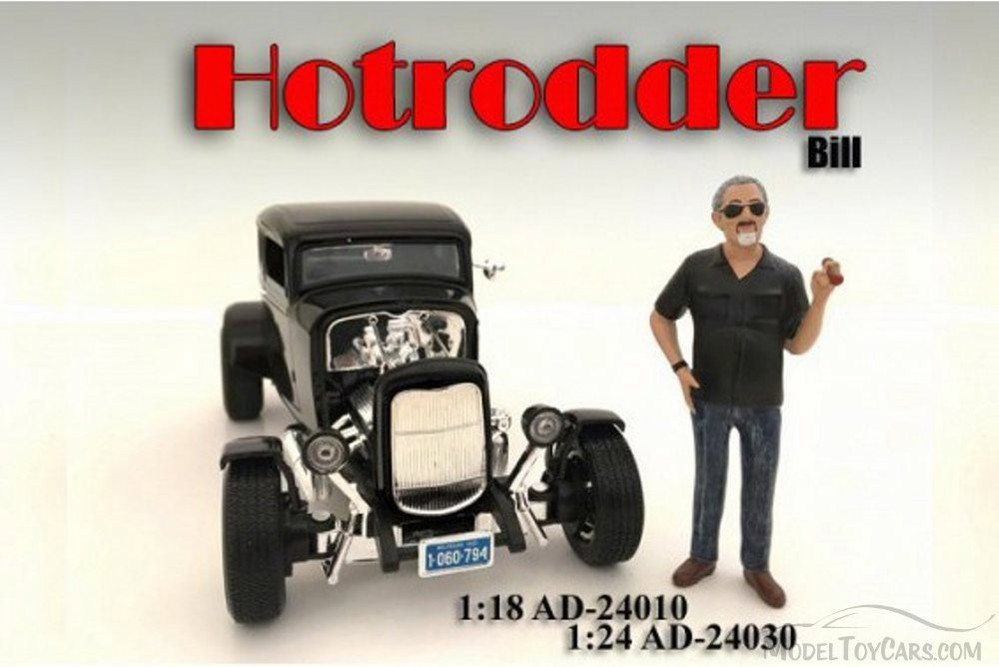 Hotrodders Bill Figurine, American Diorama 24010 - 1/18 Scale Hobby Accessory