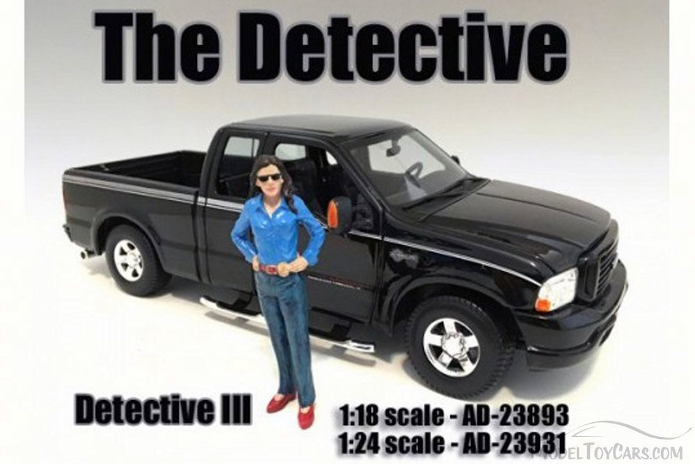 Detective III Figurine, American Diorama 23931 - 1/24 Scale Collectible Hobby Accessory