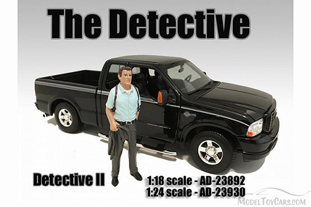 Detective II Figure, Blue/Gray - American Diorama 23930 - 1/24 Scale Hand Painted Model