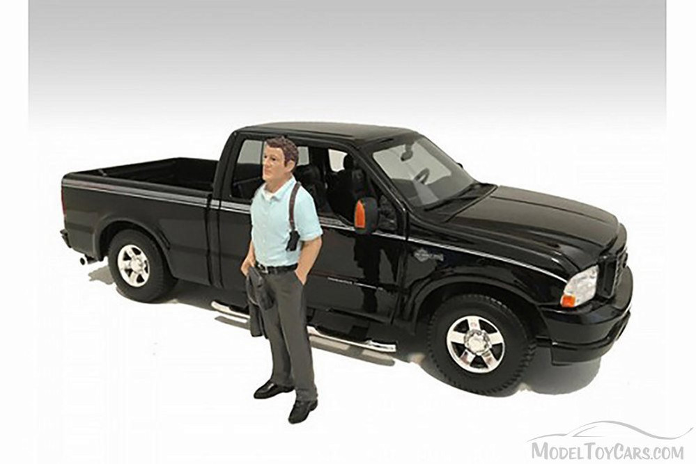 Detective II Figure, Blue/Gray - American Diorama 23930 - 1/24 Scale Hand Painted Model