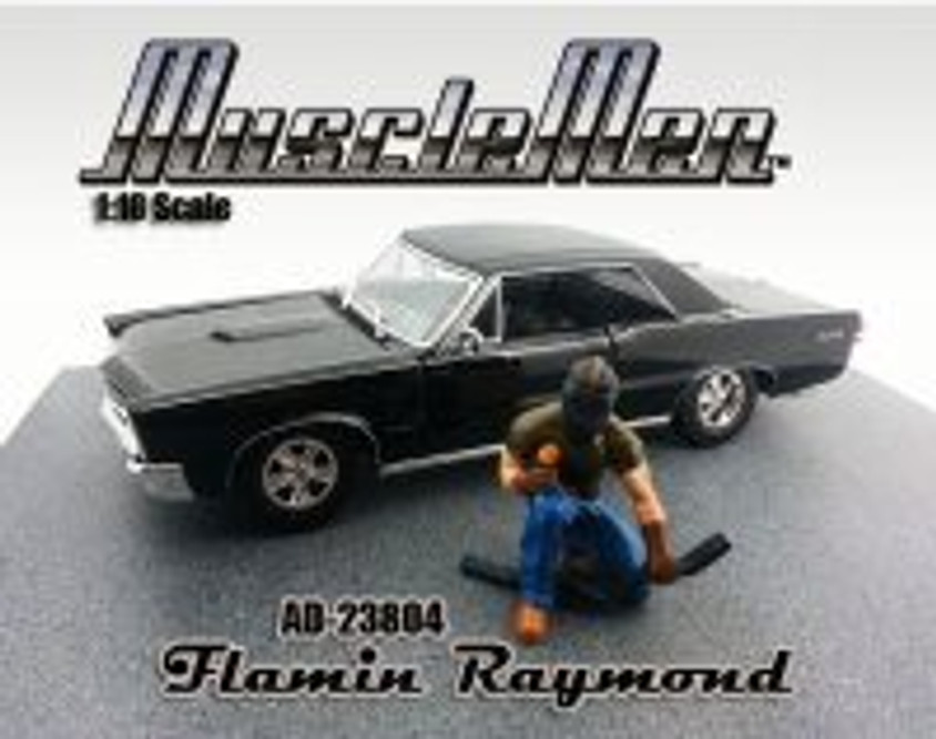 Flamin Raymond Figure, Green - American Diorama Figurine Musclemen Series I 23804 - 1/18 scale