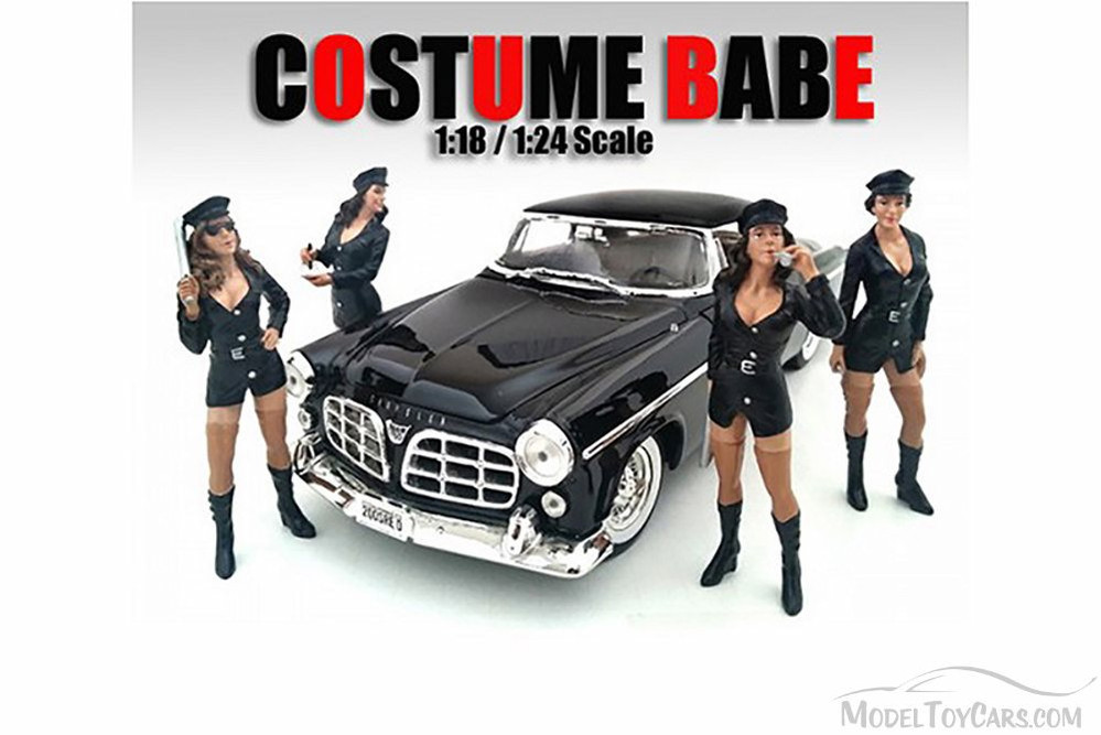Costume Babe Daphne, Black - American Diorama 23920 - 1:24 Scale Hand Painted Diorama Accessory