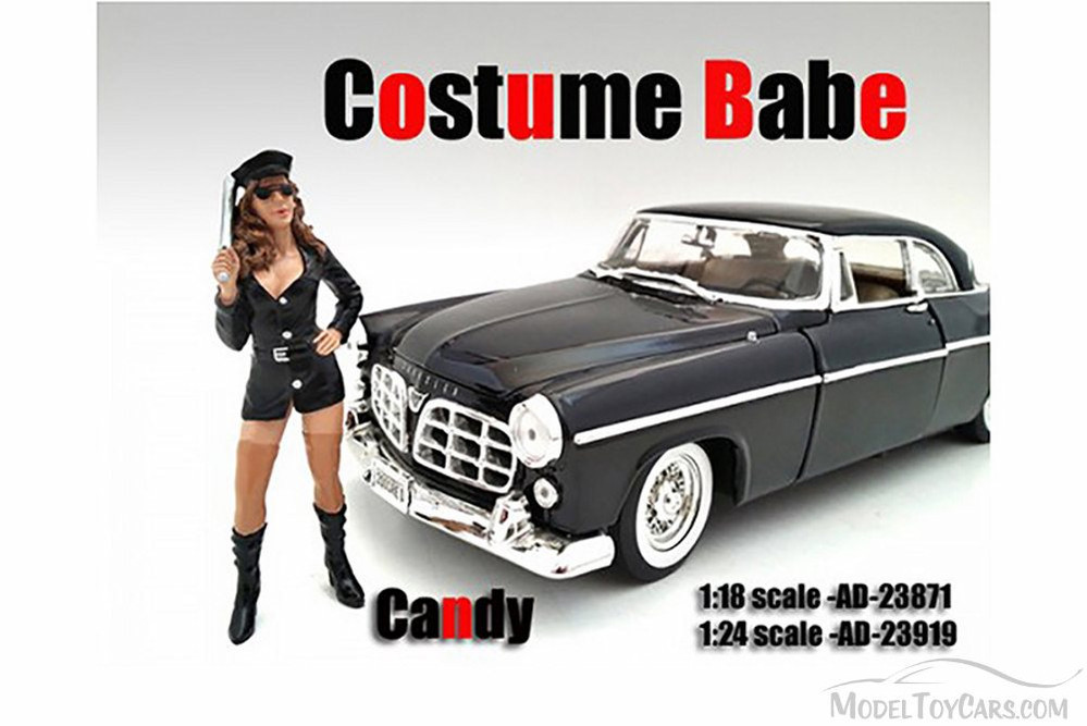 Costume Babe Candy, Black - American Diorama 23919 - 1:24 Scale Hand Painted Diorama Accessory
