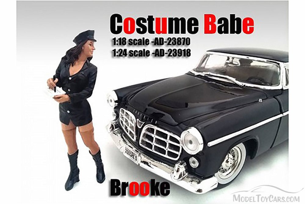 Costume Babe Brooke, Black - American Diorama 23918 - 1:24 Scale Hand Painted Diorama Accessory