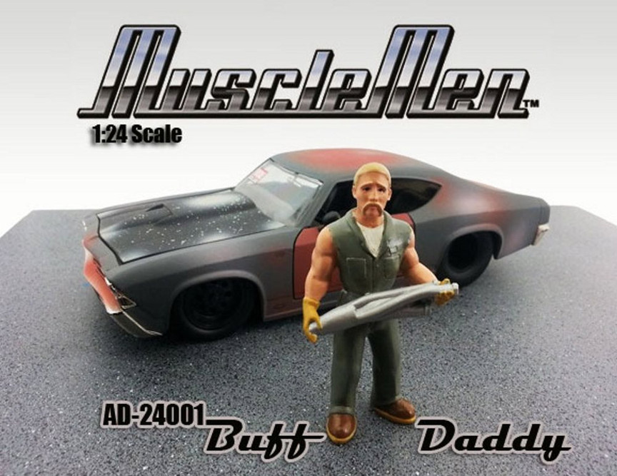 Buff Daddy Figure, Green - American Diorama Figurine Musclemen Series I 24001 - 1/24 scale
