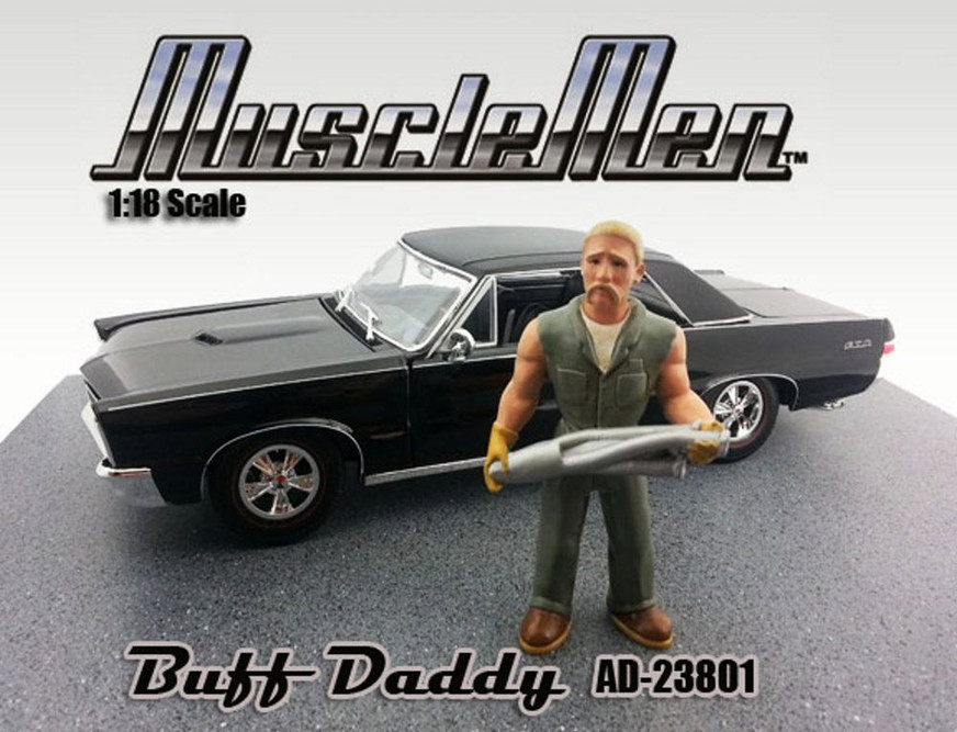 Buff Daddy Figure, Green - American Diorama Figurine Musclemen Series I 23801 - 1/18 scale