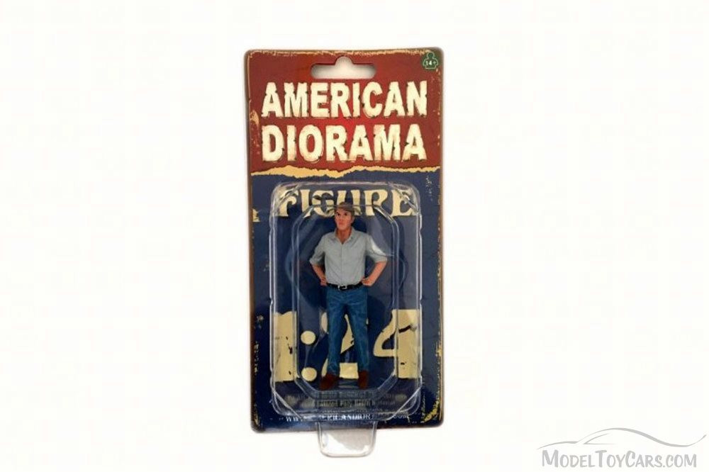 70s Style Figure - V, American Diorama 77505 - 1/24 Scale Accessory for Diecast Cars