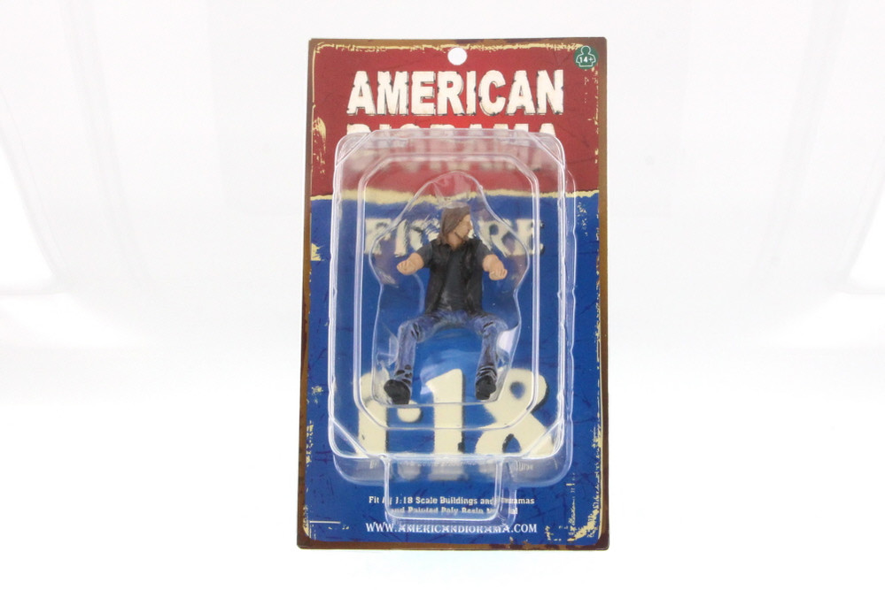 Biker Ace 1:18 scale male figure&Attire - American Diorama 23865 - 1/18 Scale Diorama Accessory