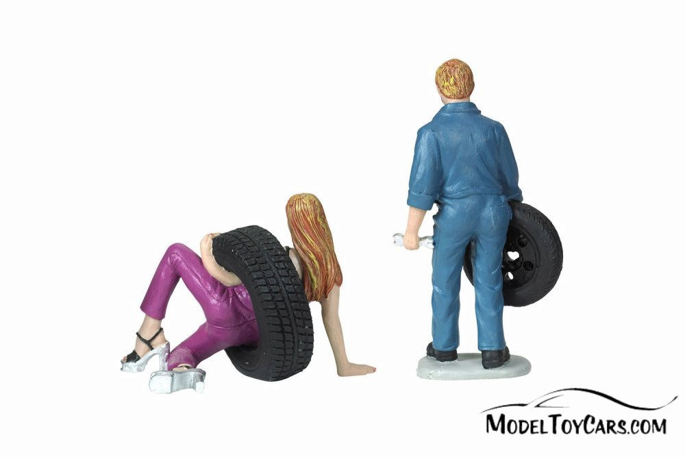 Tire Brigade Gary and Val 2 piece figure set, 769 - 1/18 scale Figurine - Diorama Accessory