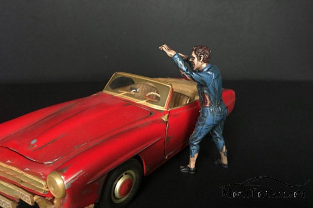 Zombie Mechanic II, Blue - American Diorama 38198 - 1/18 scale Figurine - Diorama Accessory