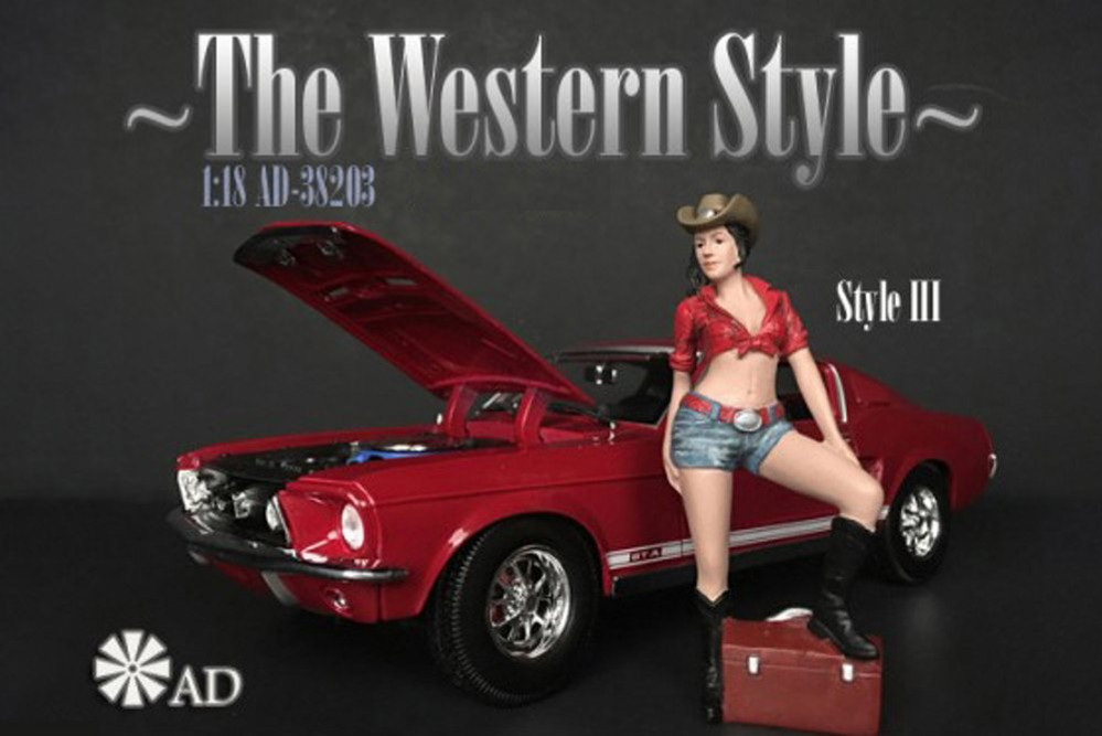 The Western Style III, Blue and Red - American Diorama 38203 - 1/18 Figurine - Diorama Accessory