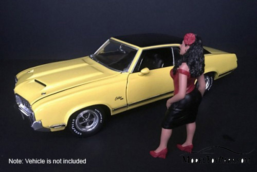 Rosa Figure, Black with Red - American Diorama 38184 - 1/18 Scale Figurine - Diorama Accessory