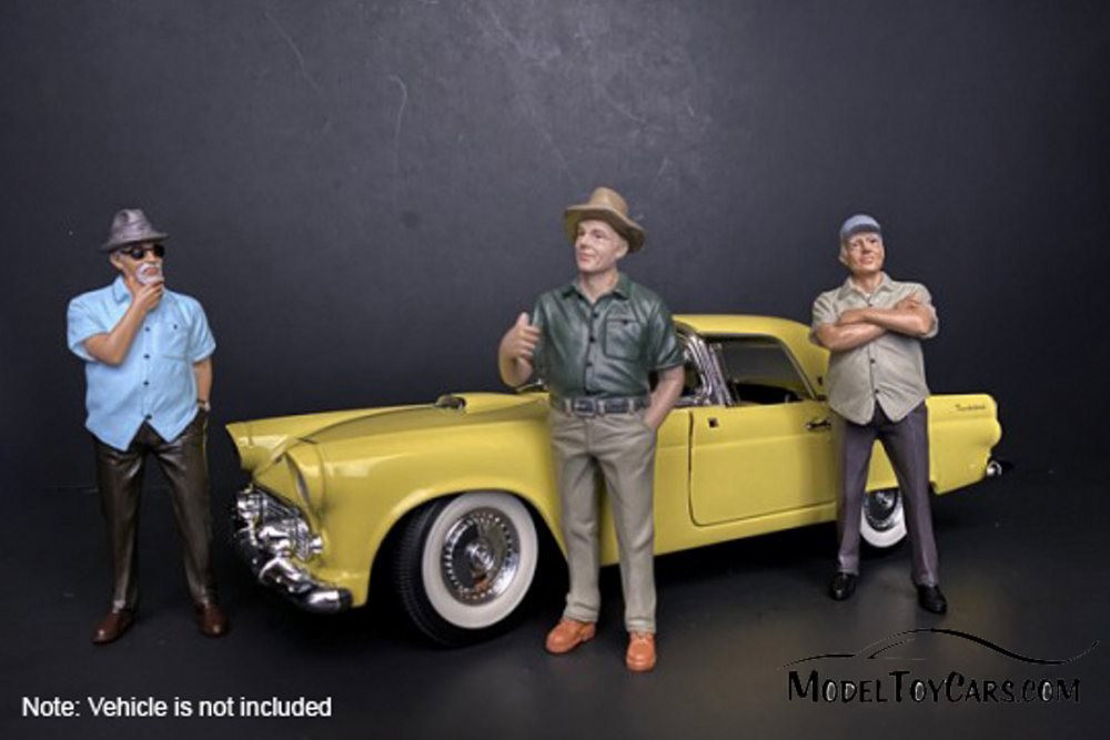 Weekend Car Show Figure II, Gray - American Diorama 38210 - 1/18 scale Figurine - Diorama Accessory