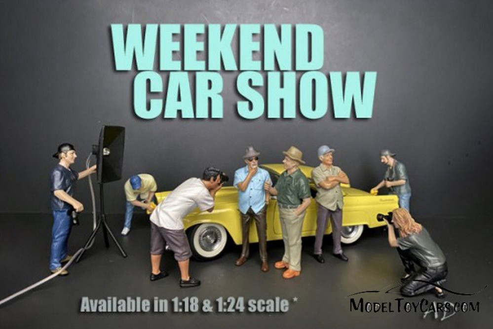 Weekend Car Show Figure II, Gray - American Diorama 38210 - 1/18 scale Figurine - Diorama Accessory