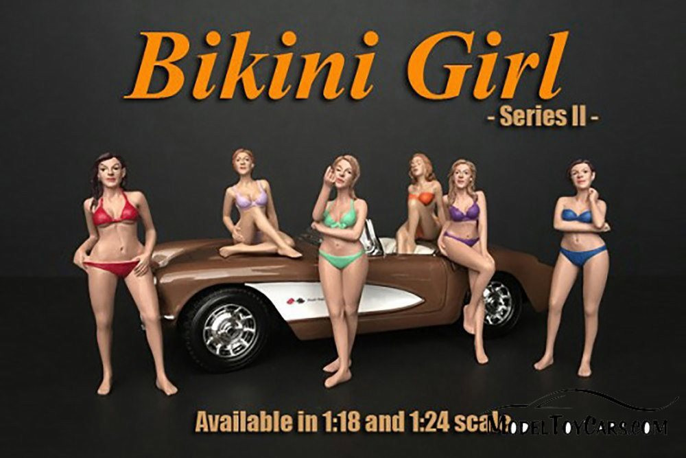 Bikini Girl August, Green - American Diorama 38172 - 1/18 scale Figurine - Diorama Accessory