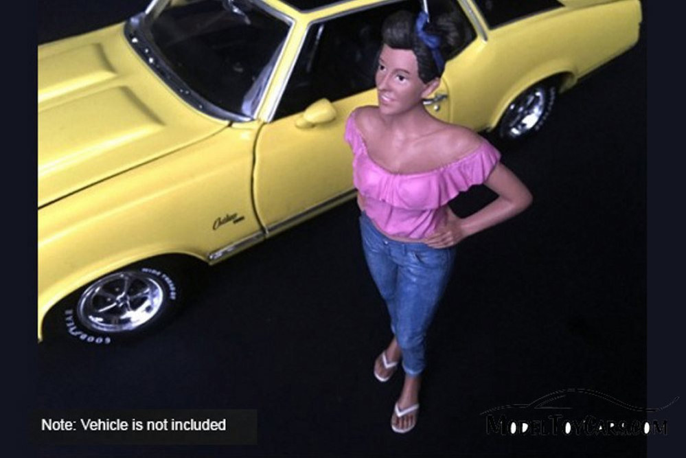 Gloria Figure, Pink with Blue - American Diorama 38182 - 1/18 Scale Figurine - Diorama Accessory