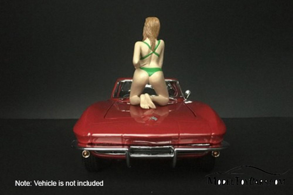 Bikini Girl February, Green - American Diorama 38266 - 1/24 Scale Figurine - Diorama Accessory