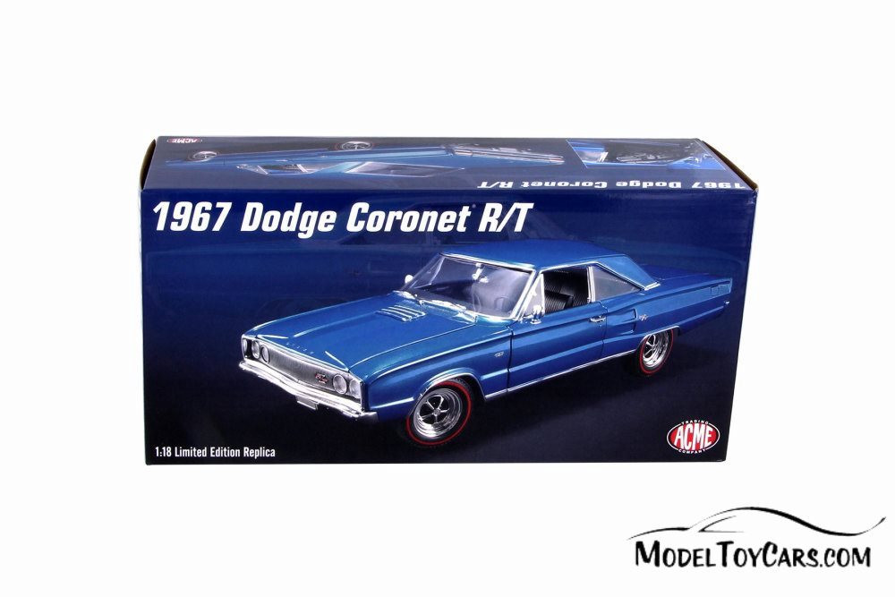1967 Dodge Coronet R/T Hard Top, Bright Blue - Acme 1806601