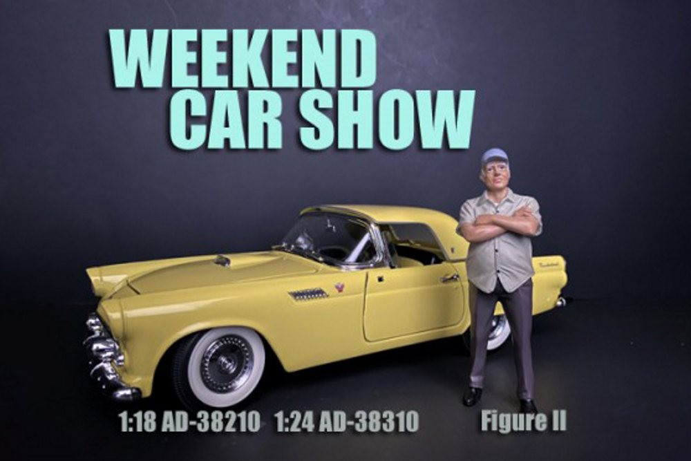 Weekend Car Show Figure II, Gray - American Diorama 38310 - 1/24 scale Figurine - Diorama Accessory