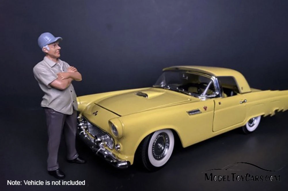 Weekend Car Show Figure II, Gray - American Diorama 38310 - 1/24 scale Figurine - Diorama Accessory