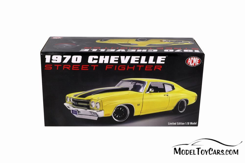 1970 Chevy Chevelle Street Fighter Hardtop, Yellow - Acme A1805515