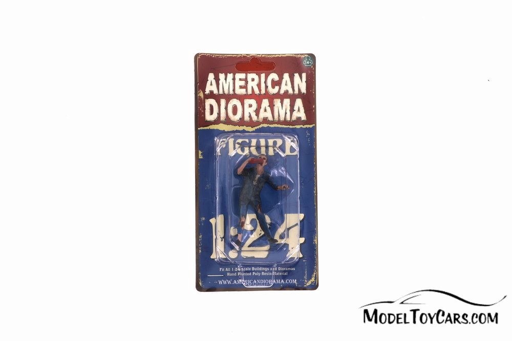 Zombie Mechanic III, Blue - American Diorama 38299 - 1/24 scale Figurine - Diorama Accessory