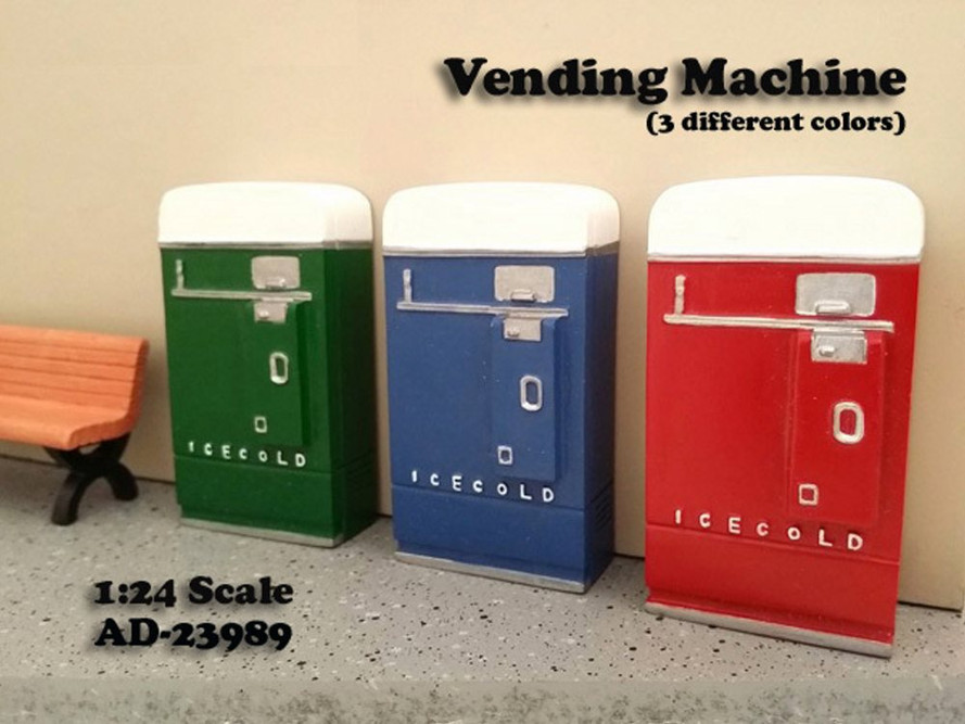 Vending Machine Figure, Red - American Diorama Figurine 23989 - 1/24 scale