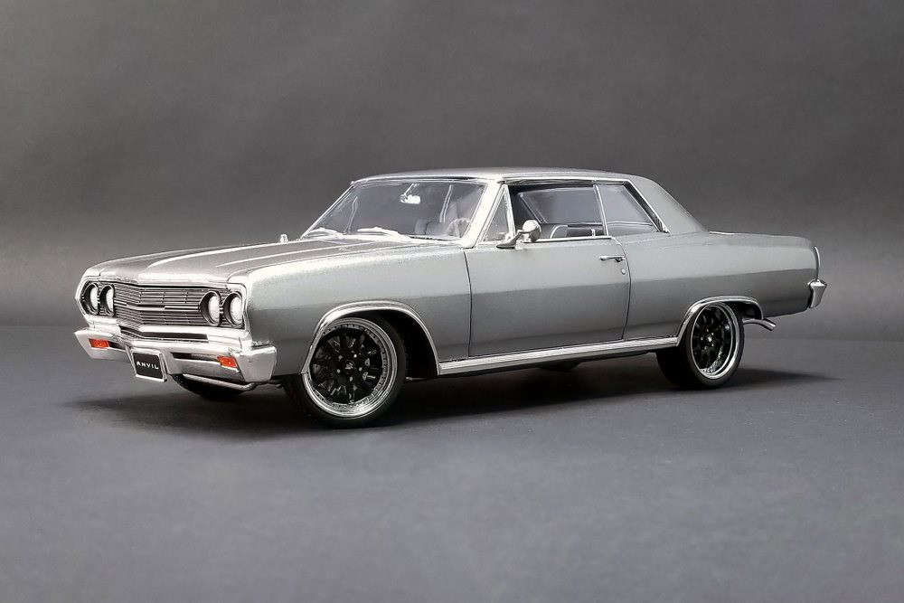 1965年製silver toneシルバートーン1448Amp in Case 1965 Chevy Chevelle The Anvil Hardtop, Gray - Acme A1805514 - 1/18