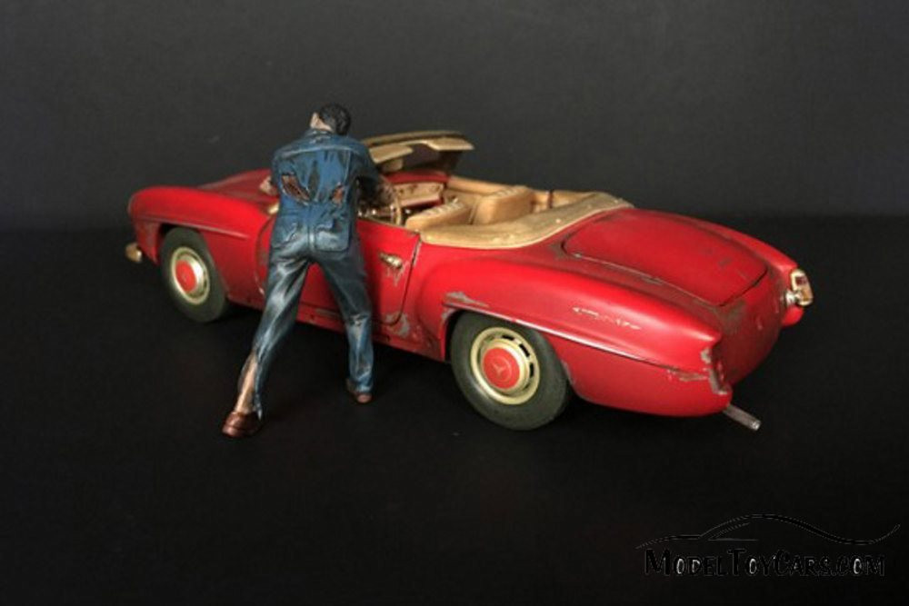 Zombie Mechanic IV, Blue - American Diorama 38300 - 1/24 scale Figurine - Diorama Accessory