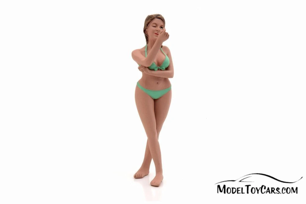 Bikini Girl August, Green - American Diorama 38272 - 1/24 scale Figurine - Diorama Accessory