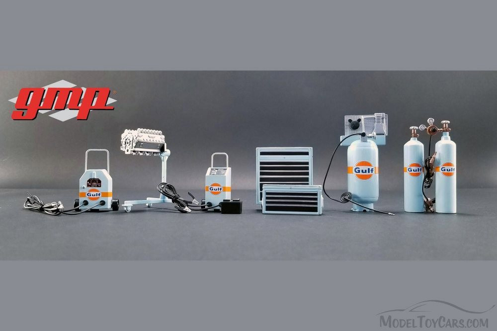 Gulf Oil Shop Tool Set #1, Blue - GMP 18872 - 1/18 Scale Diecast