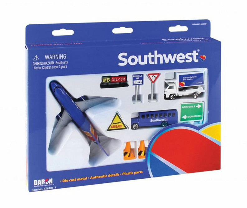 Southwest Airlines Playset, Blue Daron RT8181-1 Diecast Model