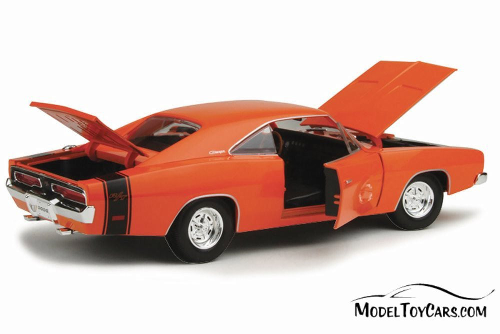 1969 Dodge Charger R/T Hardtop, Orange - Maisto 31387OR - 1/18 scale Diecast Model Toy Car