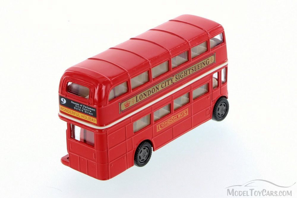 London Routemaster Double Decker Bus, Red - Motor Max 76002D - Diecast (No Box) (New, but NO BOX))
