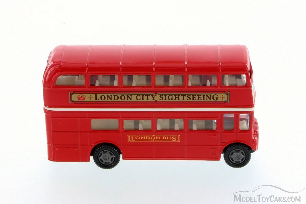London Routemaster Double Decker Bus, Red - Motor Max 76002D - Diecast (No Box) (New, but NO BOX))