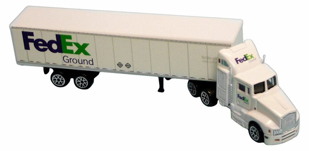 FedEx Ground Tractor Trailer, White - Real Toy RT1037 - 1/87 Scale Model Airplane