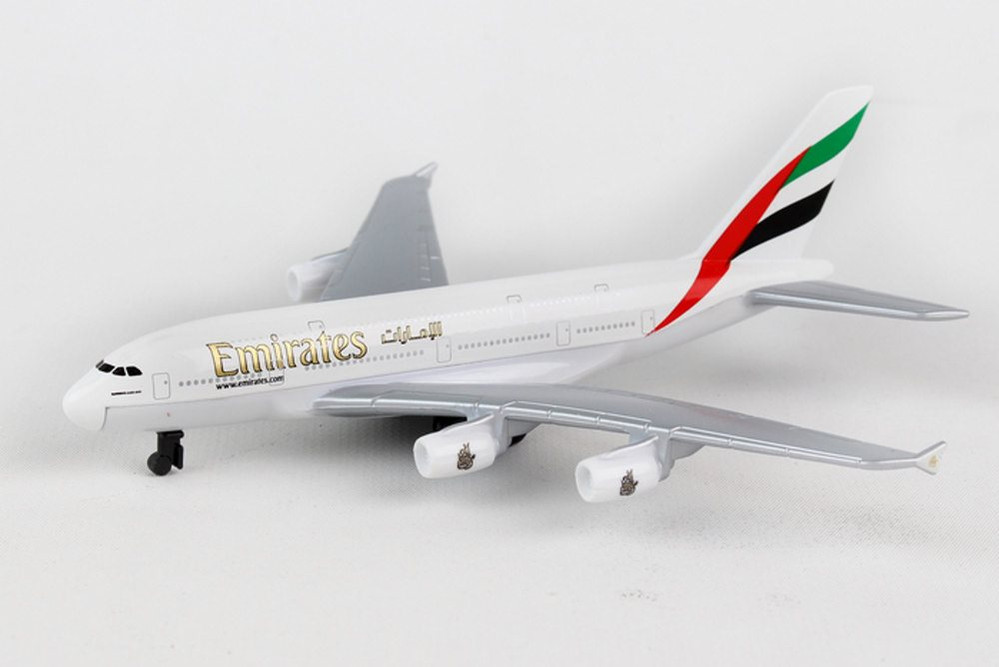 Emirates A380 Single Plane, White Daron RT9904 Diecast Model1