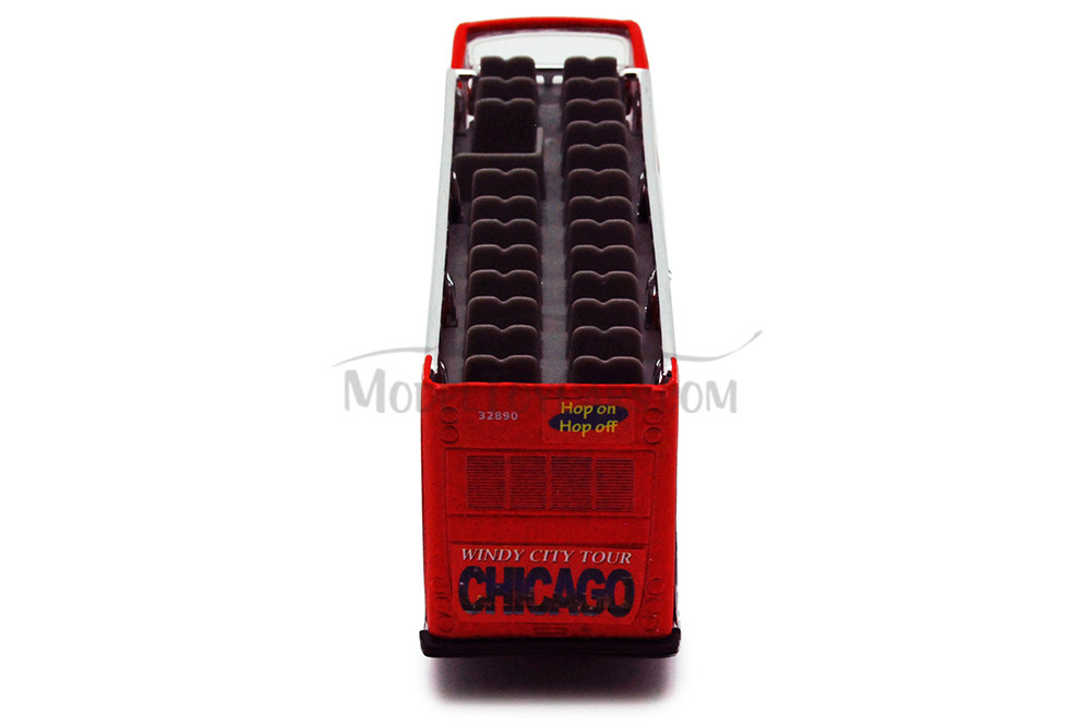 Chicago Sightseeing Dbl Decker Bus  2168CG- 6 Inch Scale Diecast Model  (1 car, no box)