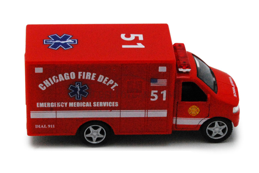 Chicago Rescue Team Ambulance,-  5259DCG - 5" Diecast Model Toy Car(Brand New, but NOT IN BOX)